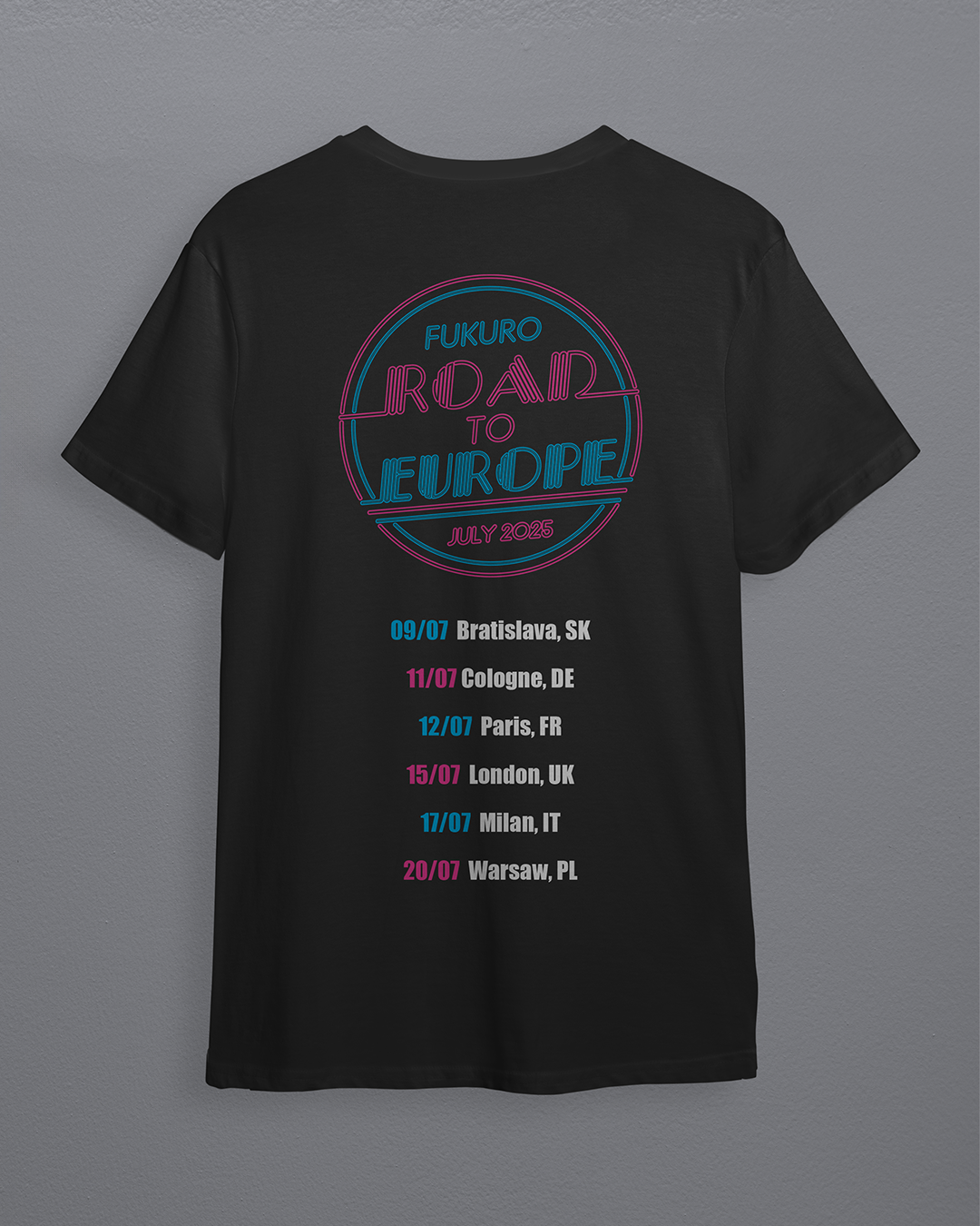 ROAD TO EUROPE - Fukuro Europe Tour 2025 T-shirt